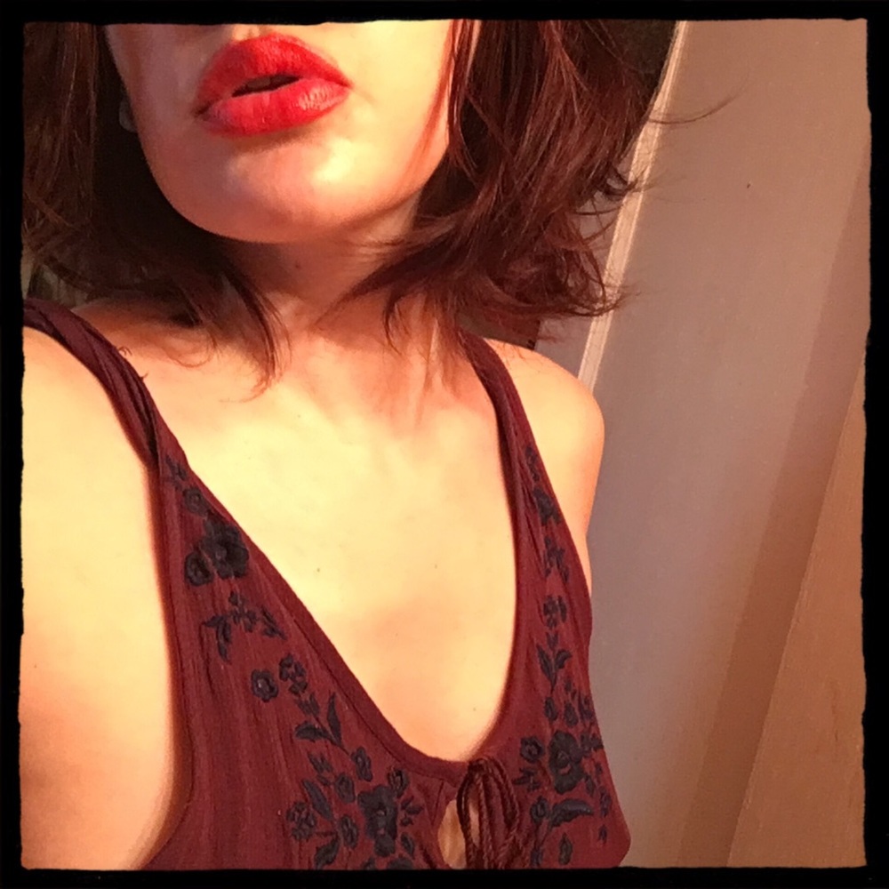 *NWOT* - CAPE JUBY Burgundy Intricate Jumper